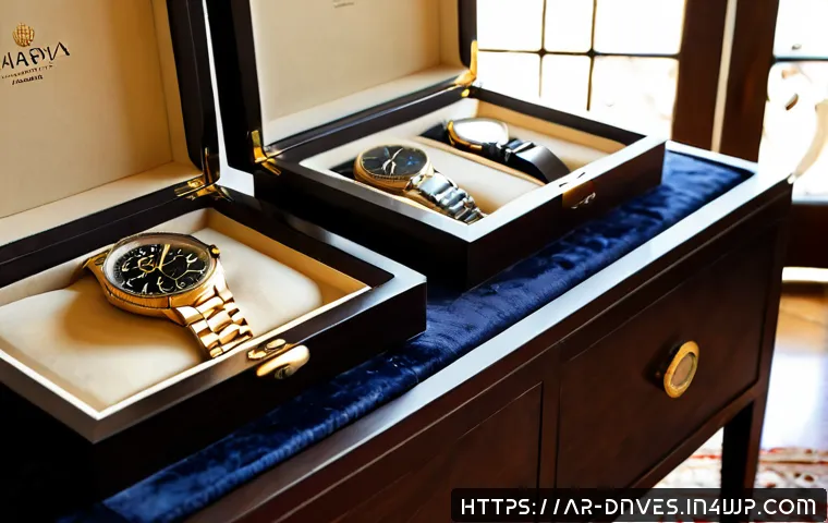 가치가 상승한 유명 수집품 사례 - Photorealistic luxury auction preview in a refined Gulf Arab collector’s home, a rare vintage wristw...
